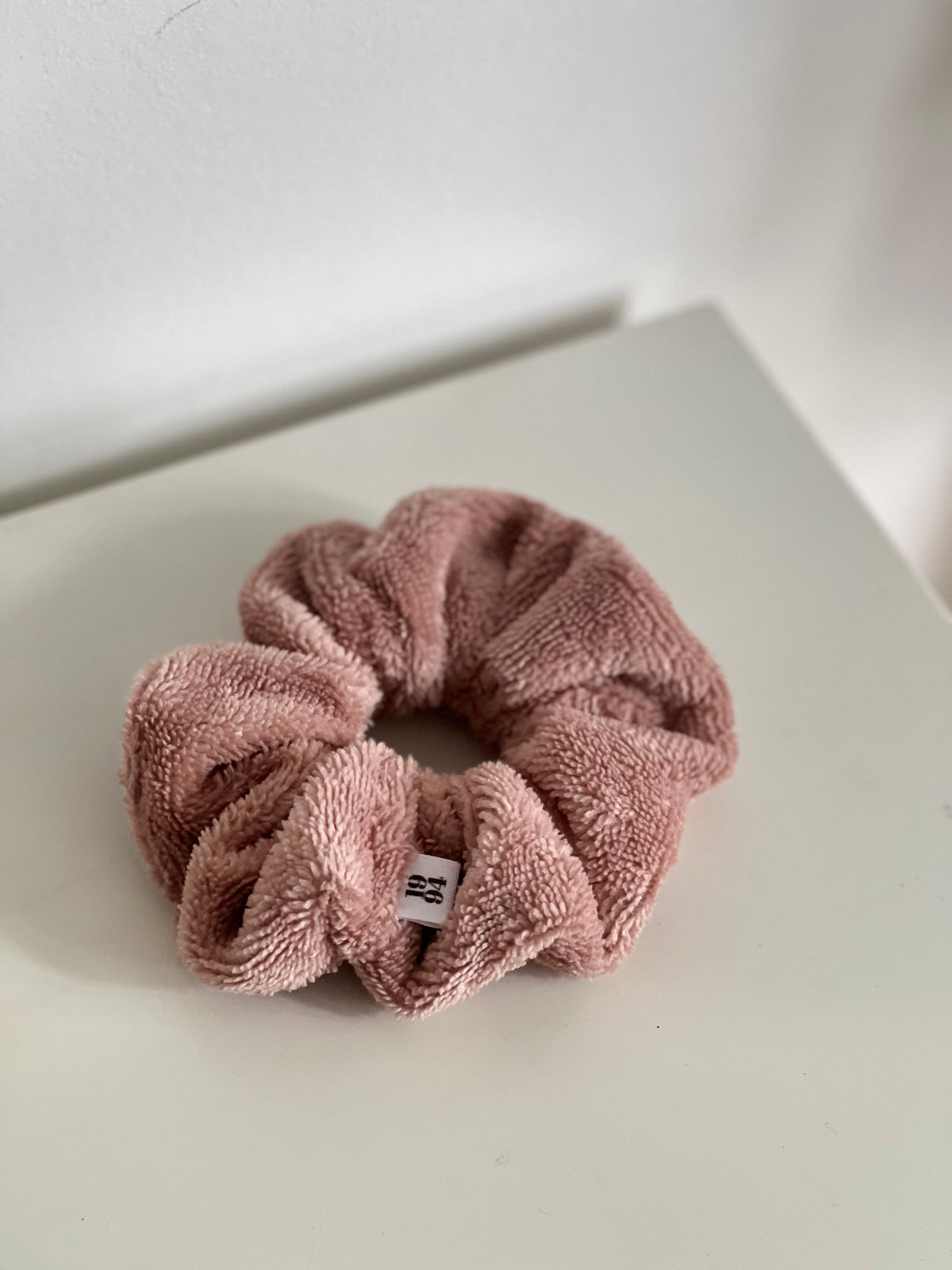 Chouchou éponge beige/rosé