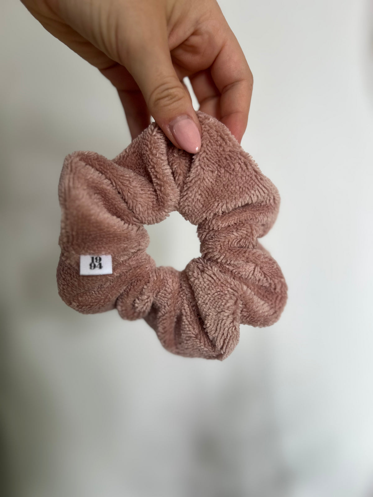 Chouchou éponge beige/rosé