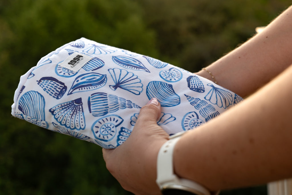 Pochette à livres coquillages