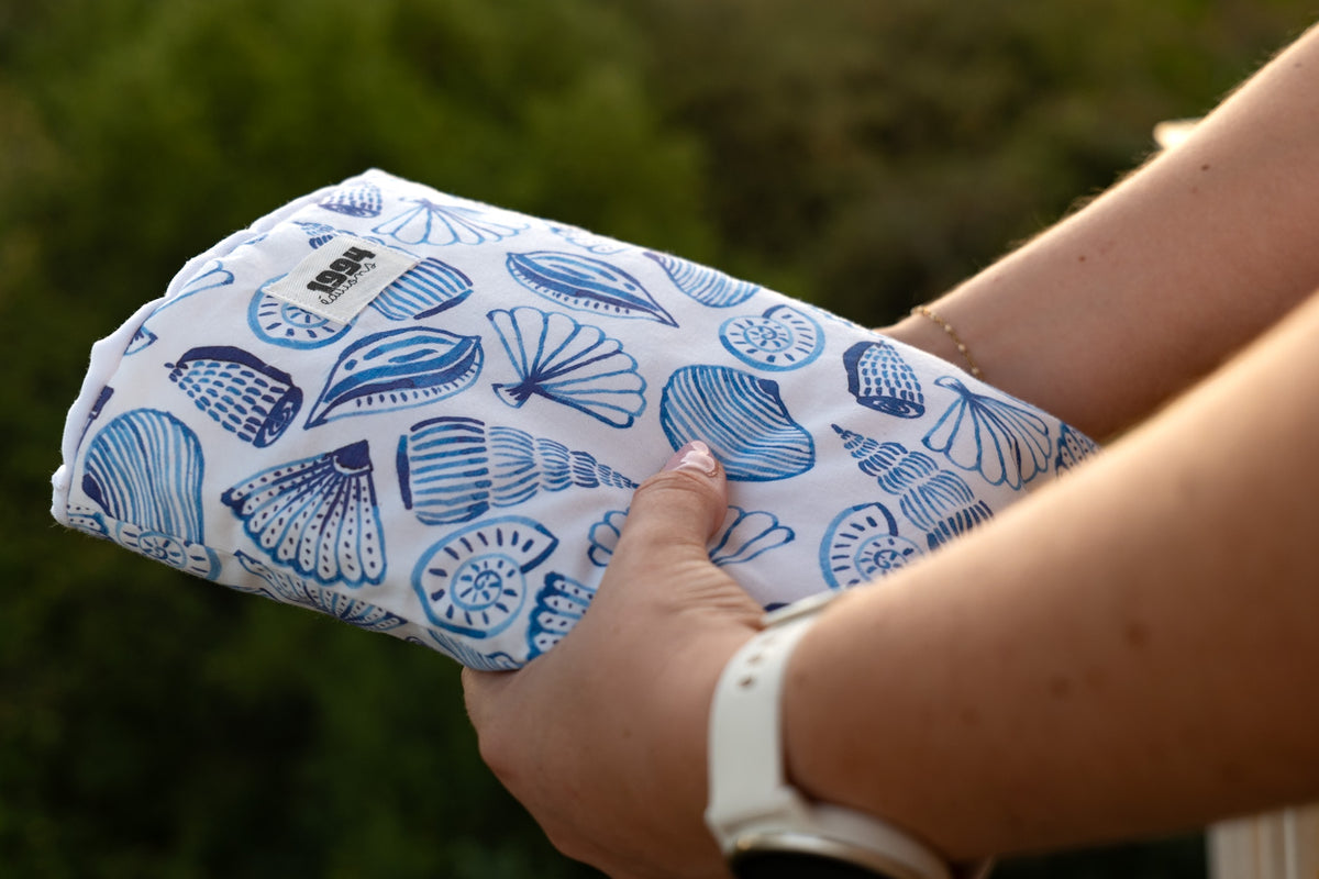 Pochette à livres coquillages