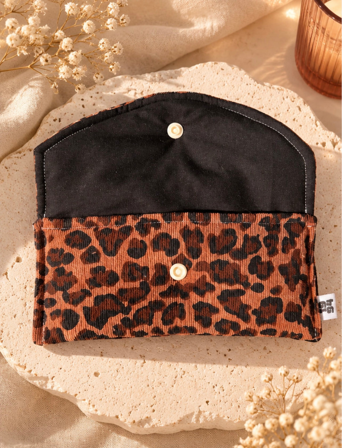 Pochette lunettes léopard